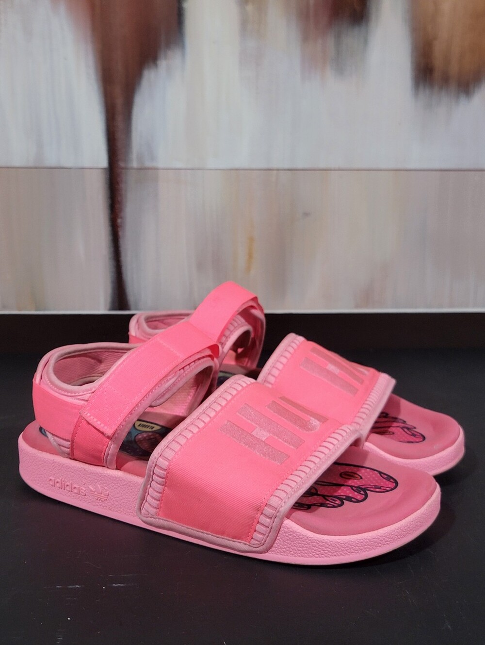 Adidas Pharrell x Adilette 2.0 Sandal 'Hyper Pop' Pink FU7612 Men's Size 8
